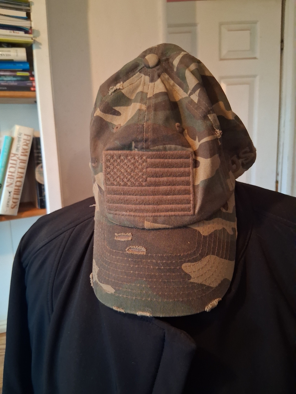 KBETHOS Distressed Patriotic Camo Baseball Cap with Patch - Green Brown Tan